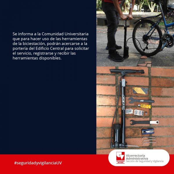 Herramientas de la Biciestaci&oacute;n Disponibles en Campus Mel&eacute;ndez